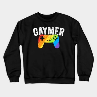 Gaymer Pride LGBT Flag Gay Lesbian Gaming Crewneck Sweatshirt